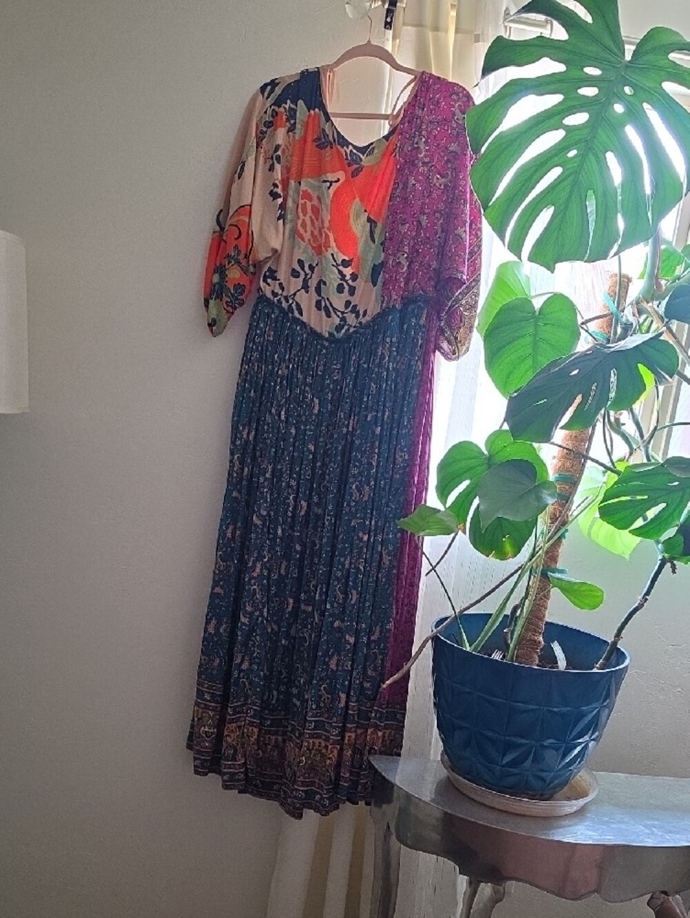 Free People Multicolor Floral Maxi Dress - Orange, Teal, Pink - Picture 4 of 4